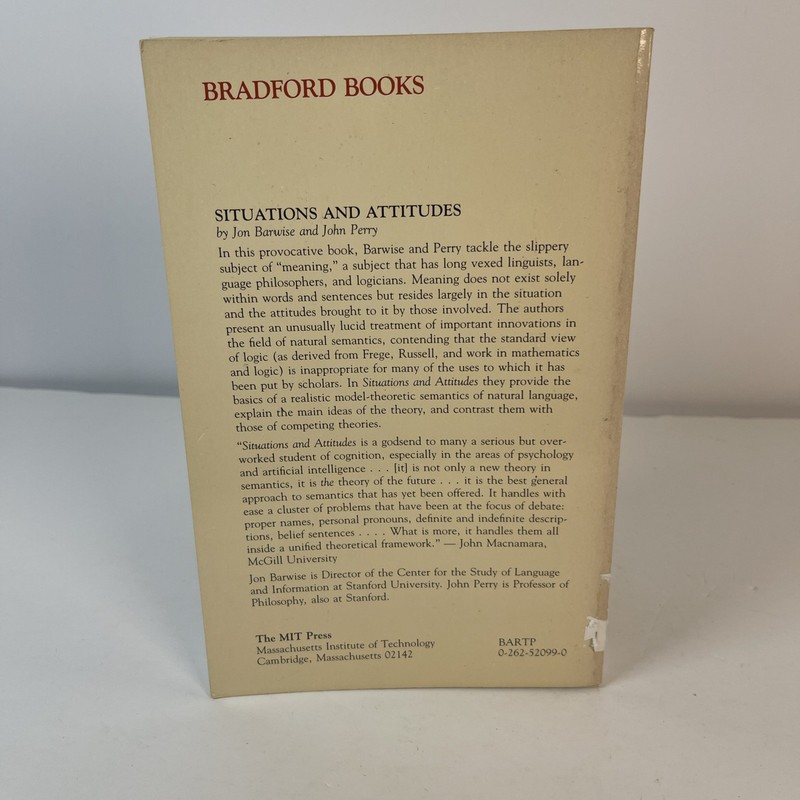 Situations and Attitudes - Paperback, by Barwise Jon; Perry John - VTG 4th Print gallery