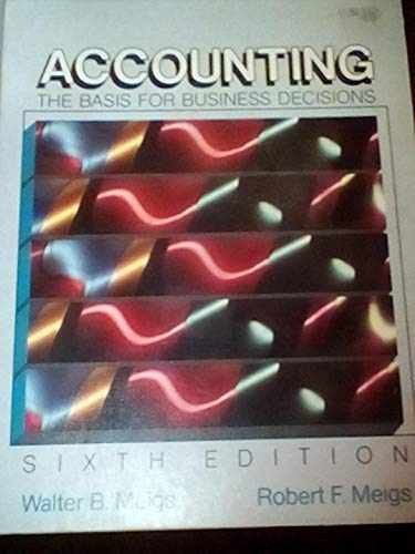 Accounting, the Basis for Business – Hardcover, by Walter B. Meigs; – Acceptable