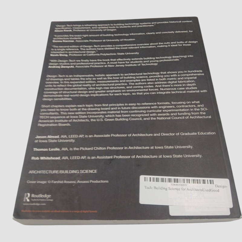 Design-Tech: Building Science for Architects 2nd Edition : Book gallery
