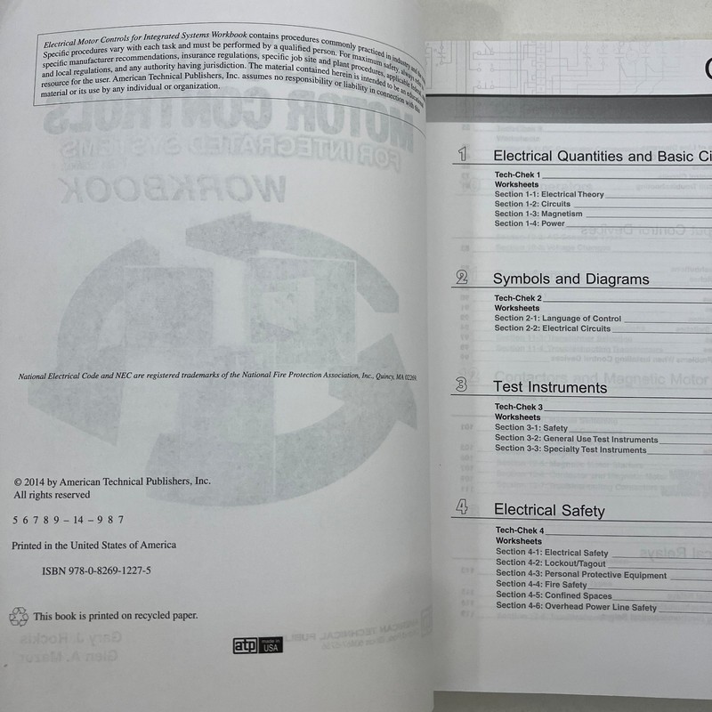 Electrical Motor Controls for Integrated Systems Workbook Rockis 5th Ed 2014 TPB gallery