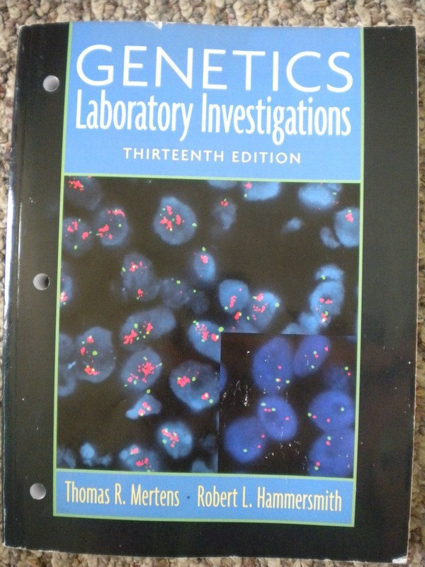Genetics Laboratory Investigations (13th Edition) – paperback Mertens, Thoma…