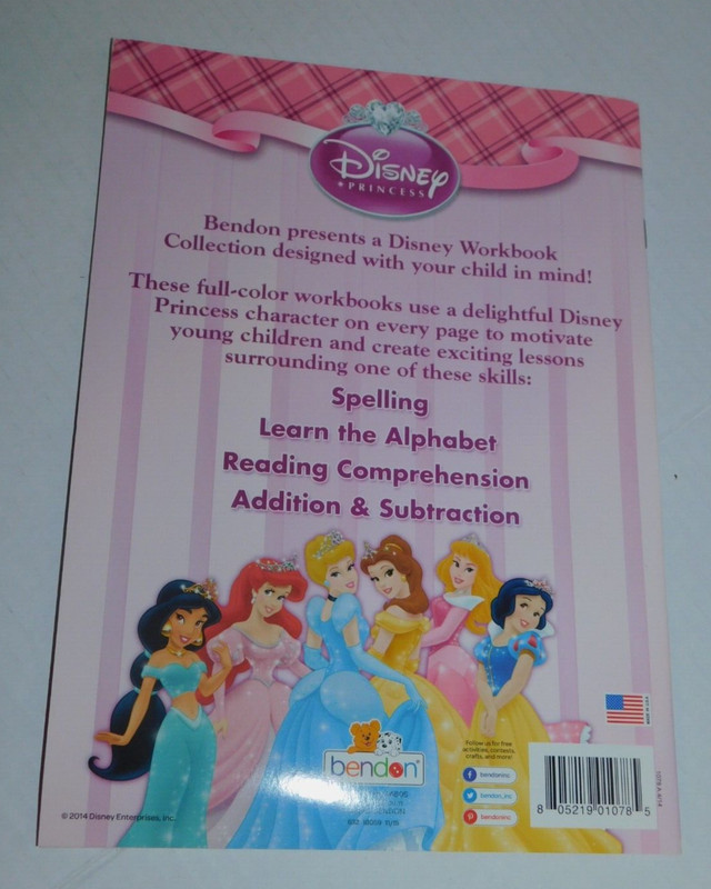 Disney Princess Reading Comprehension Workbook 32 pages gallery