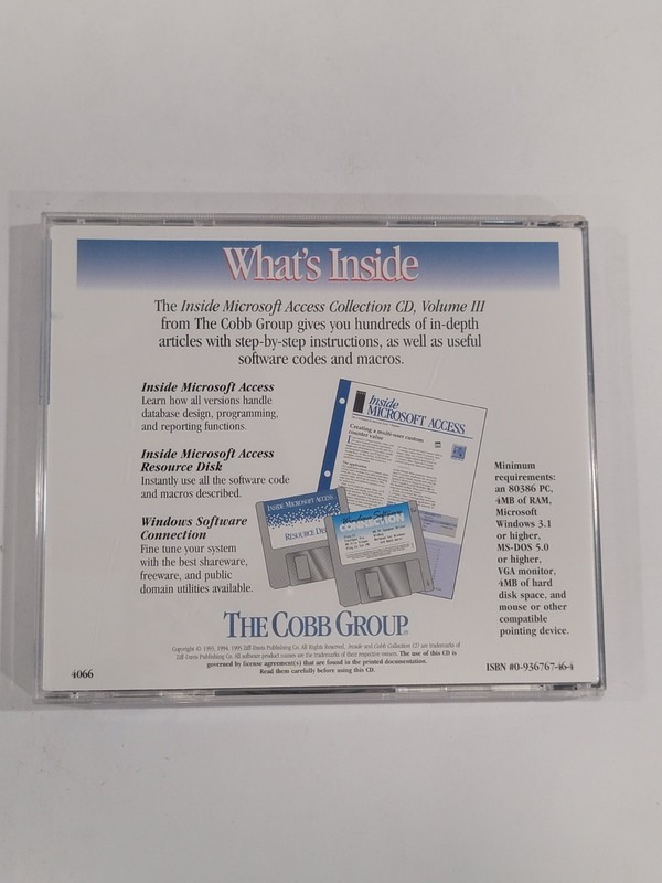 Inside Microsoft Excel Collection CD Volume 3 The Cobb Group Content 4/94 6/95 gallery