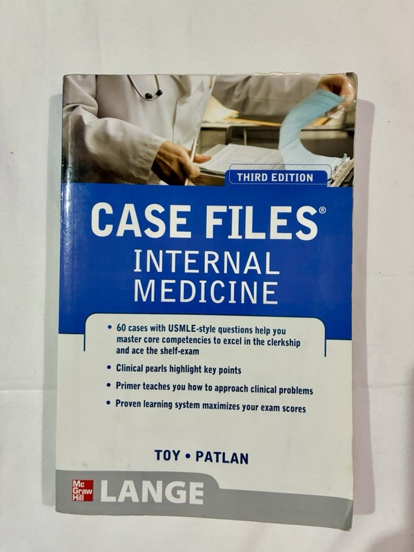Case Files Internal Medicine 3rd Edition – Toy & Patlan – USMLE Shelf Review