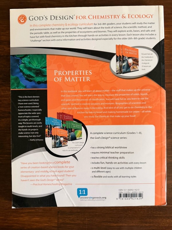 Masterbooks Chemistry Ecology: Student & Teacher Gr 3-8 gallery