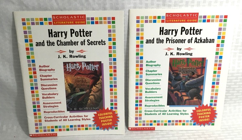 2 SCHOLASTIC LITERATURE GUIDES / HARRY POTTER / CHAMBER OF SECRETS & PRISONER