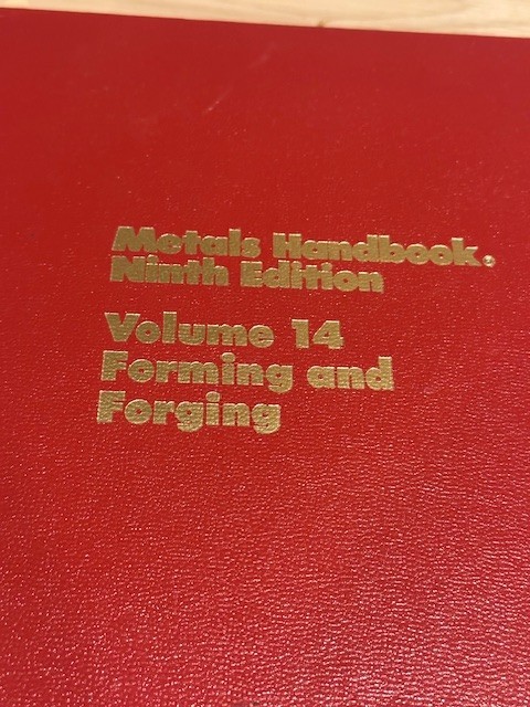 Metals Handbook Ninth Edition Volume 14 Forming And Forging