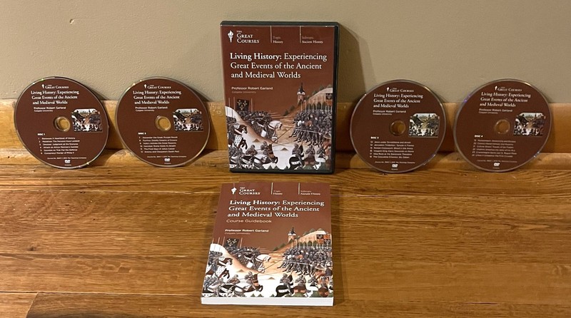 LIVING HISTORY: Great Events-Ancient, Medieval-GREAT COURSES-4 DVD, Book-SUPERB!