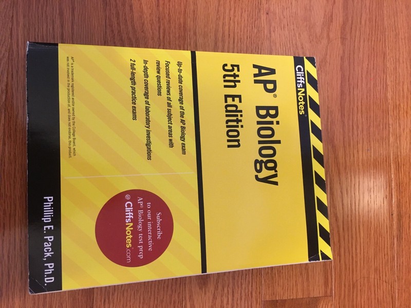 CliffsNotes AP Biology by Phillip E. Pack, 5th Edition. Paperback