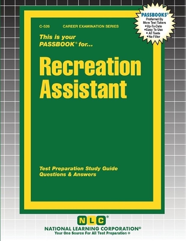 Recreation Assistant by Passbooks Paperback Book