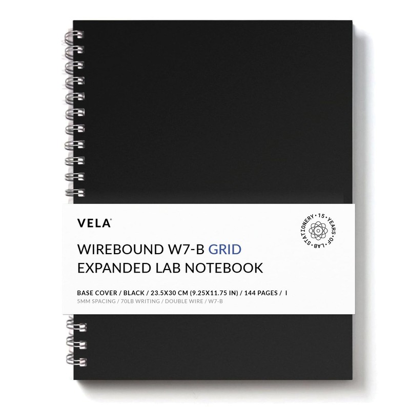 Advanced W7-B Expanded Wirebound Lab Notebook, 9.25 x 11.75 in (23.5 x 30 cm)…