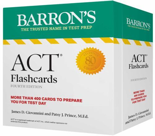 ACT Flashcards, Fourth Edition: Up-to-Date Review + Sorting Ring for Custom Stud