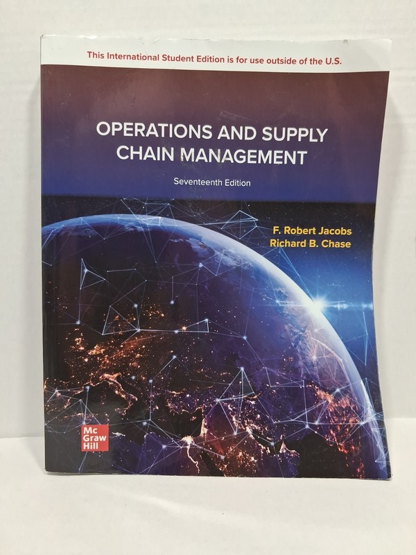 Operations and Supply Chain – Paperback, by F. Robert Jacobs –