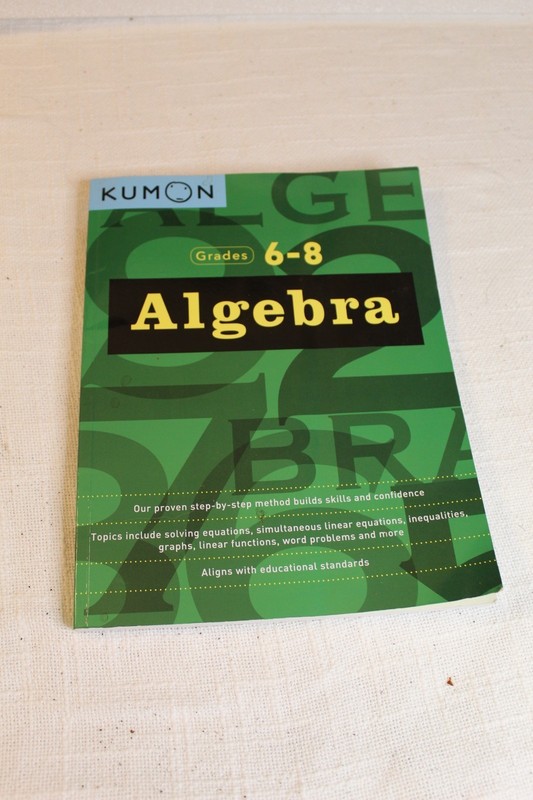 Kumon Algebra Workbook Grades 6-8 Math Practice Book Pre-Algebra Learning
