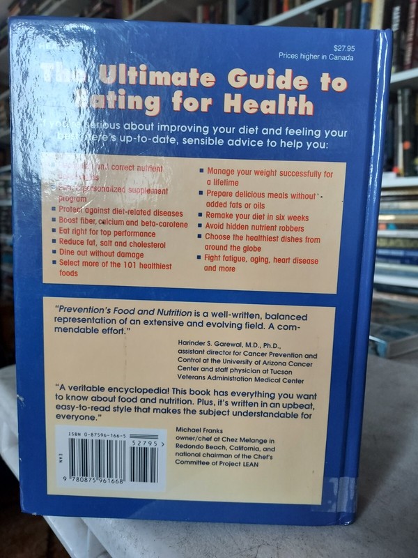 Prevention's Food and Nutrition by Editors of Prevention Magazine (1993, HC) T1K gallery