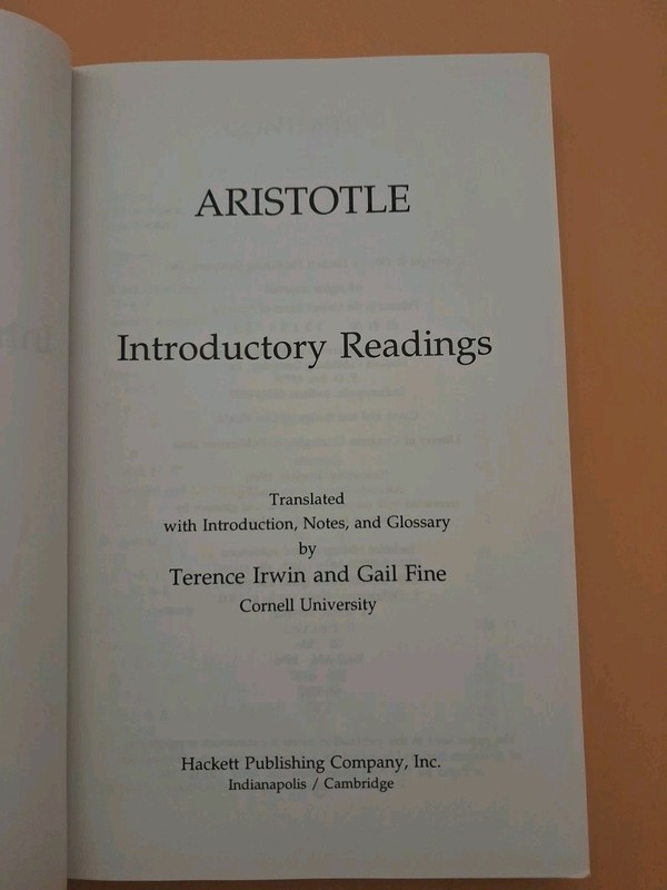 Aristotle: Introductory Readings (Hackett ... by Fine, Gail Paperback / softback gallery