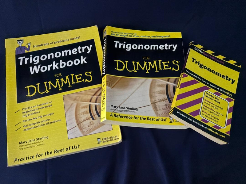 Trigonometry For Dummies / Trig Workbook / Cliff Notes UNUSED