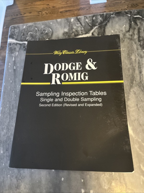 Sampling Inspection Tables : Single and Double Sampling, Paperback by Dodge, …