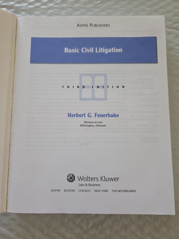 Basic Civil Litigation by Herbert G. Feuerhake 3rd Edition gallery