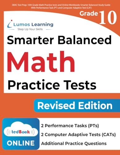 SBAC Test Prep: 10th Grade Math Practice tests and Online Workbooks: Smarter…