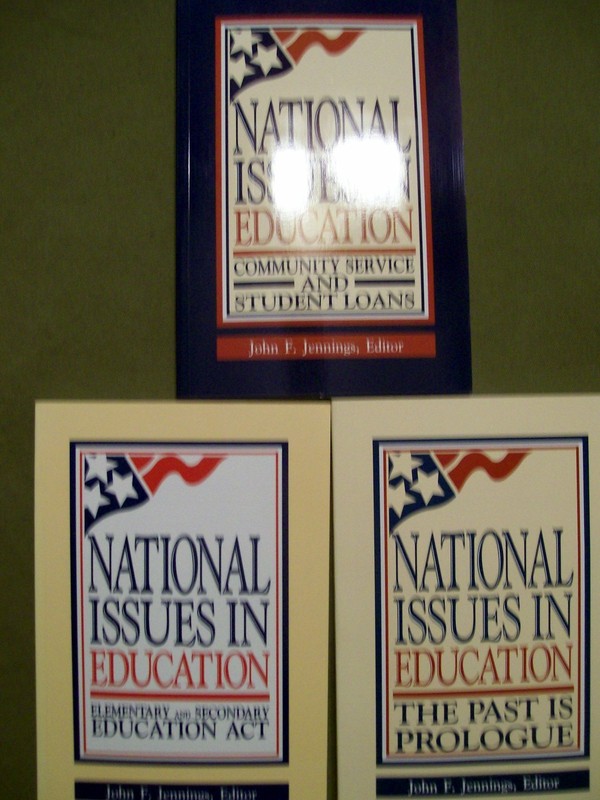 3 Book Lot National Issues in Education by John F. Jennings (1993-95 Softcover)