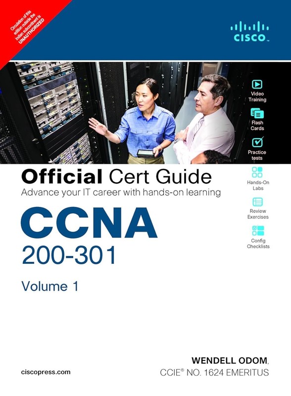 CCNA 200-301 Official Cert Guide, Volume 1 By Wendell Odom () – Brand New