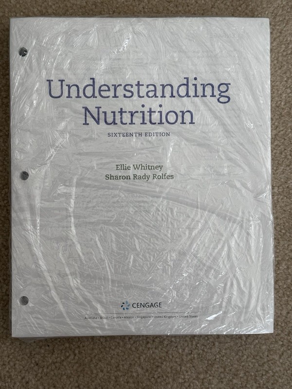 Cengage Understanding Nutrition 16th Edition Paperback by Whitney & Rolfes