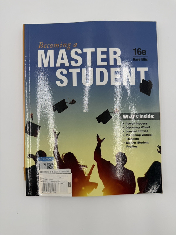 Becoming a Master Student Paperback Dave Ellis 16E