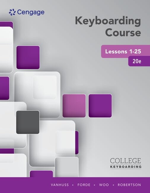 Keyboarding Course Lessons 1-25 – paperback Forde, Connie|Vanhuss, Susie|Rob…