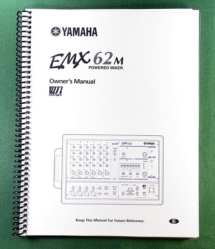 Yamaha EMX62M Instruction Manual: 26 Pages & Protective Covers!