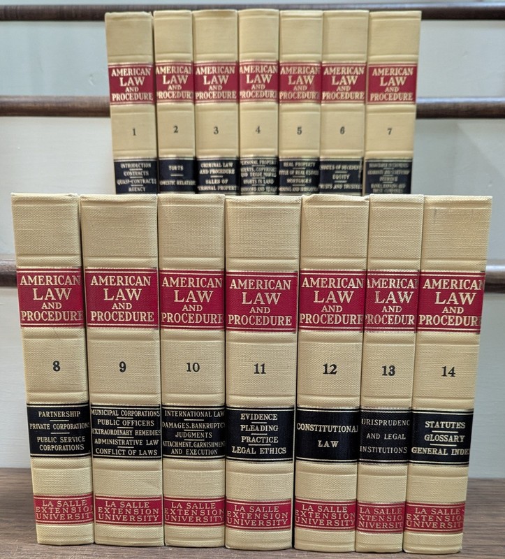 Complete Set American Law & Procedure La Salle Extension University 1962 Vo 1-14