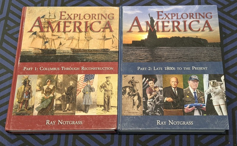 Exploring America Part 1 And Part 2 Notgrass Hardcover Book Set 2014