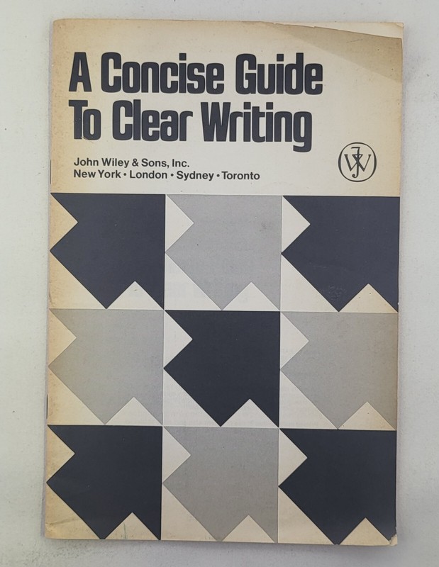 A Concise Guide To Clear Writing Paperback Marilyn B. Gilbert 1972