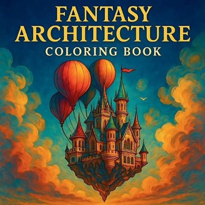Fantasy Architecture Coloring Book by Chris Martin Paperback Book