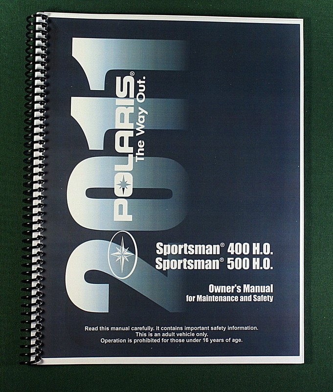 2011 Polaris Sportsman 500 H.O. ATV Owner's Manual: 137 Pages & Clear Covers!