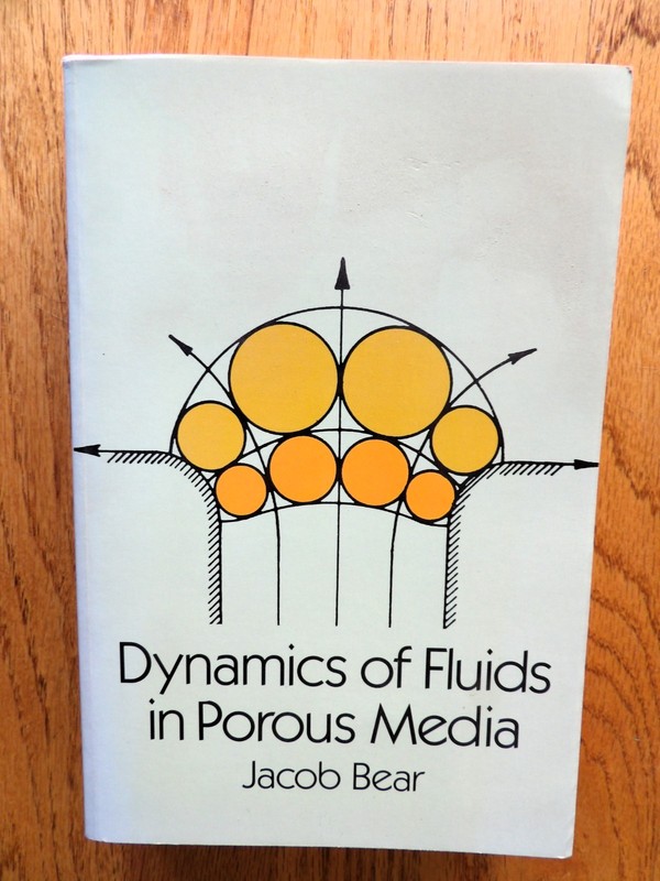 Dynamics of Fluids in Porous Media Jacob Bear SC Like New Condition