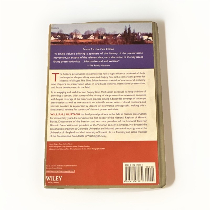 Wiley Keeping Time Historic Preservation Hardcover by William J. Murtagh 3rd Ed gallery