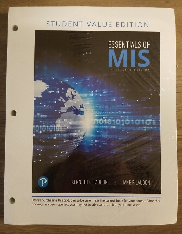 Essentials of MIS 13th Edition, Student Value Edition Textbook by Laudon