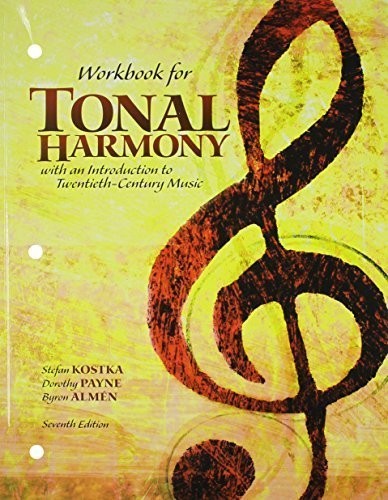 BOUND FOR WORKBOOK FOR TONAL HARMONY By Stefan Kostka & Dorothy Payne **Mint**