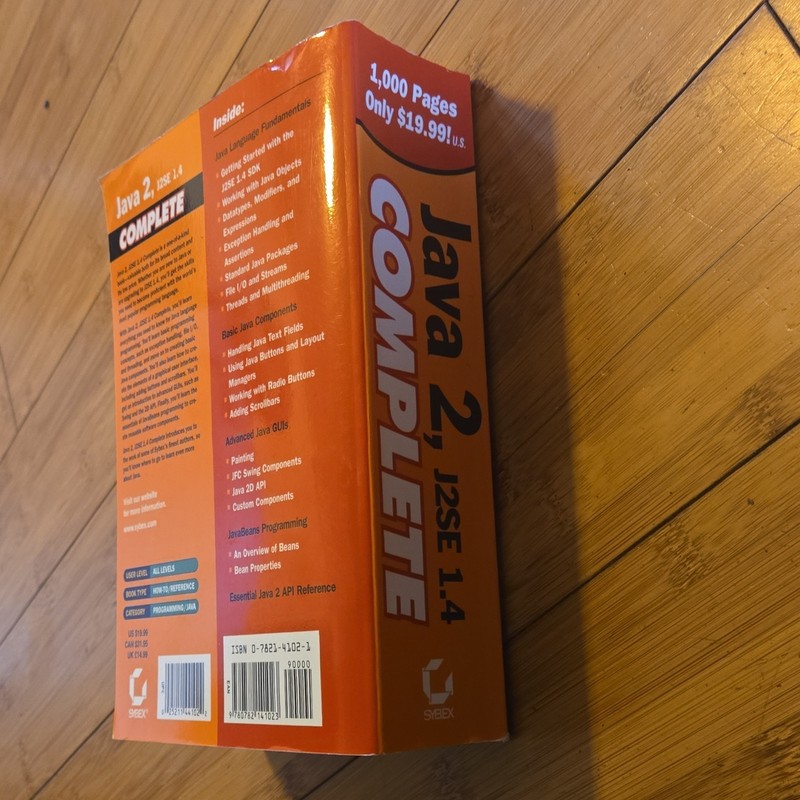 Java 2, J2SE 1.4 Complete by Sybex Paperback Programming 1st Ed 1000 Pages gallery