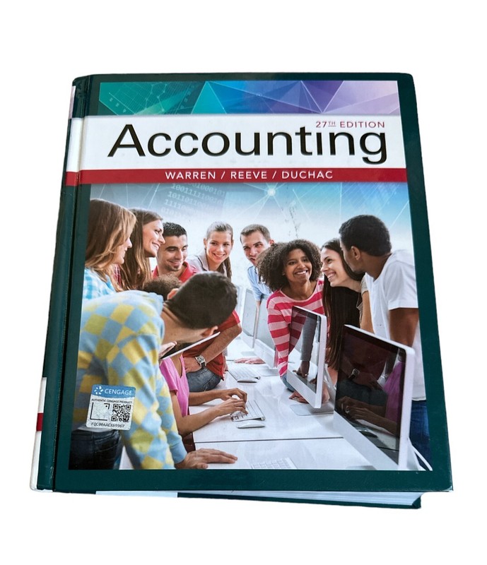 Accounting Carl S Warren, Reeve, Duchac 27th Edition.