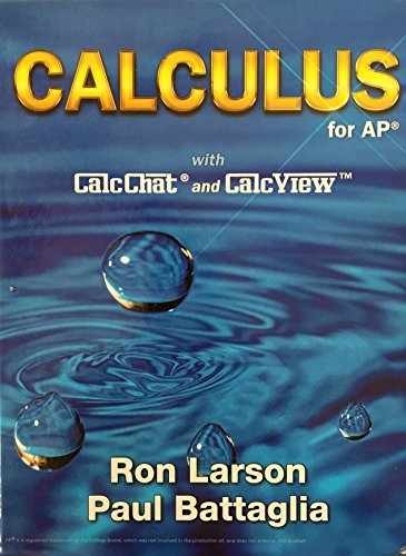 Calculus for AP, 1st edition – Hardcover, by Larson Ron; Battaglia – Very Good j