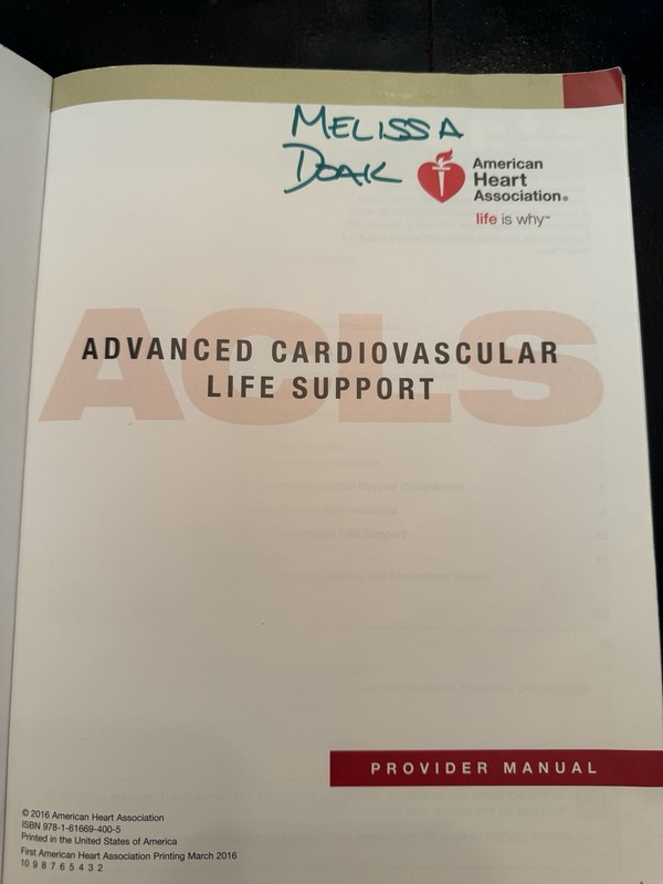 Advanced Cardiovascular Life Support Provider Manual by AHA USED CONDITION gallery