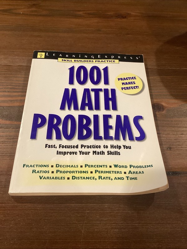 1001 Math Problems by Learning Express Editors – PB – Fractions Decimals Areas