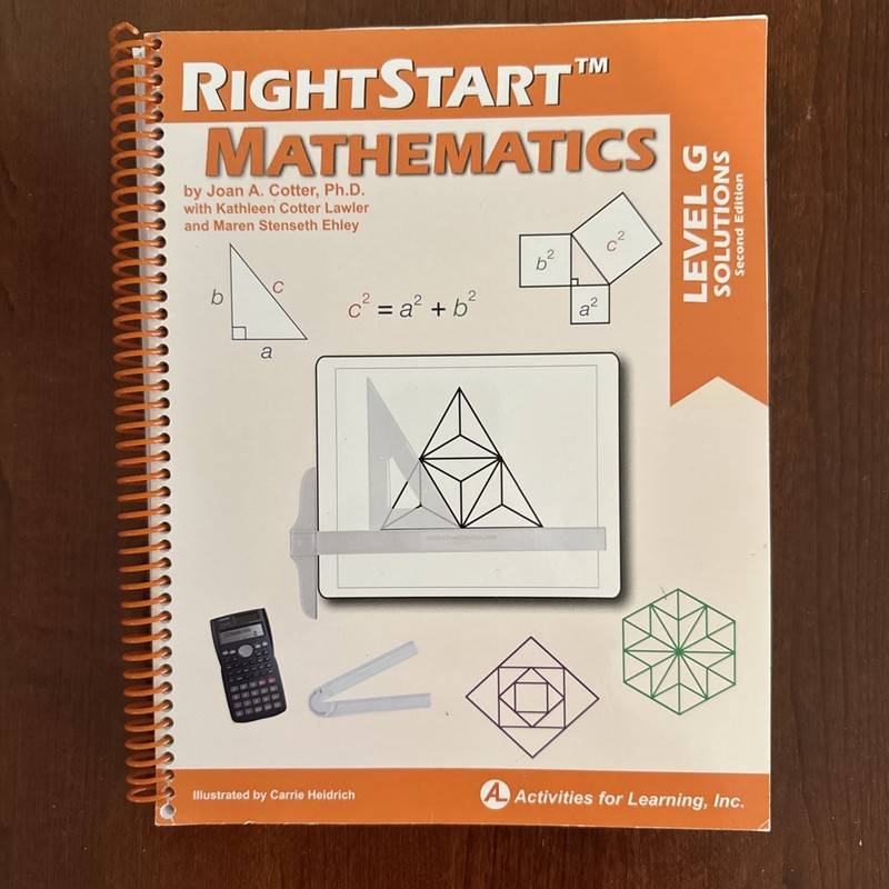 RightStart Mathematics Level G 2nd Ed Right Start Solutions