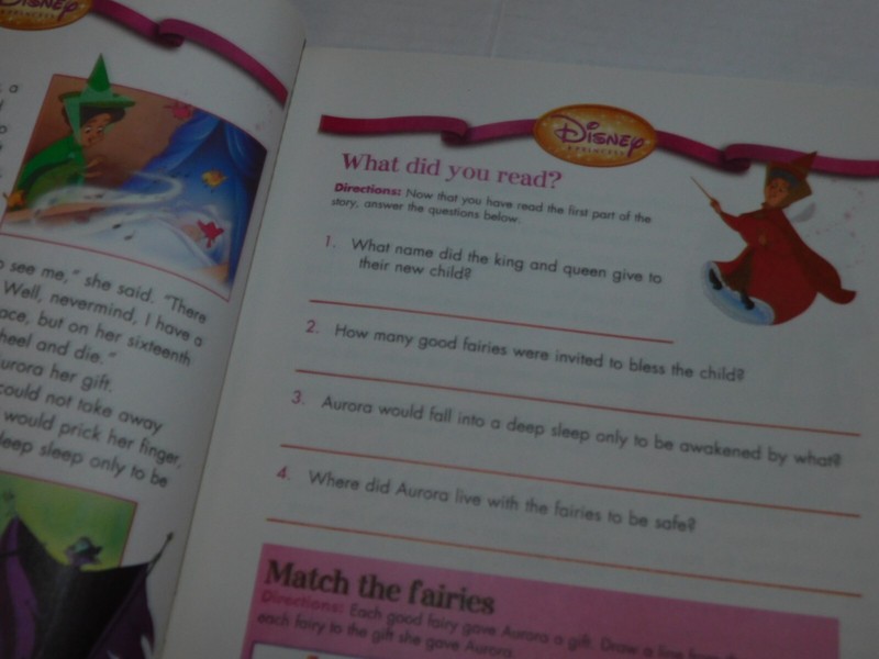Disney Princess Reading Comprehension Workbook 32 pages gallery