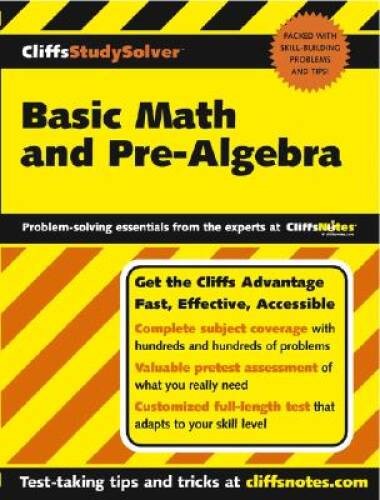 CliffsStudySolver Basic Math and Pre-Algebra – Paperback – VERY GOOD