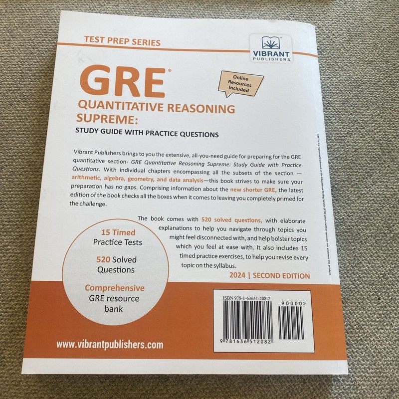 GRE: Quantitative Reasoning Supreme (2024, Second Edition) gallery