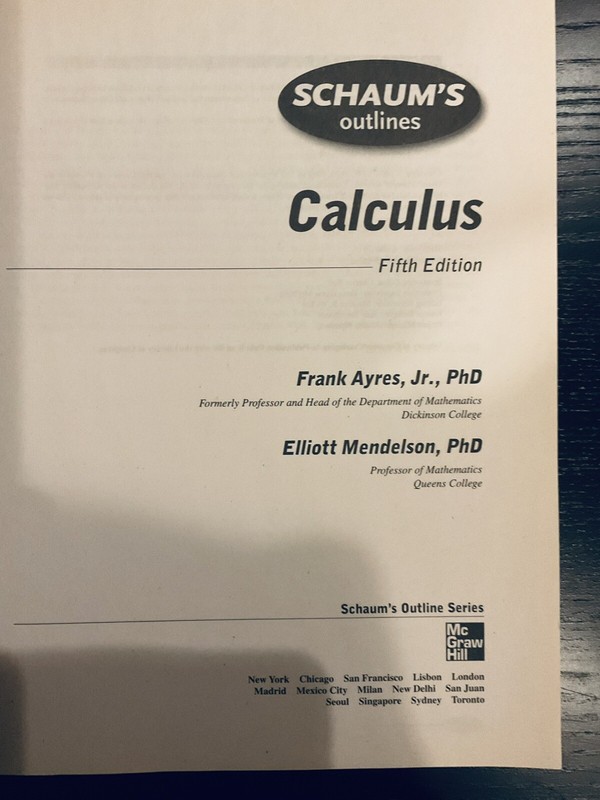 Schaum's Outlines - Calculus, 5th ed. (Schaum's Outline Series) - LIKE NEW gallery