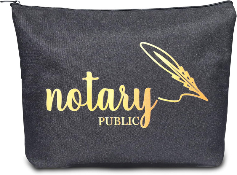 1 Pcs Notary Bag, 13X10 Inches Sturdy Notary Supply Bag for Journal, Stamp, Embo